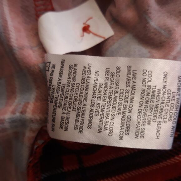 Absolutely Famous Top Women 2X Red Black Buffalo Plaid Front Knot Tie Button Up - Picture 13 of 13